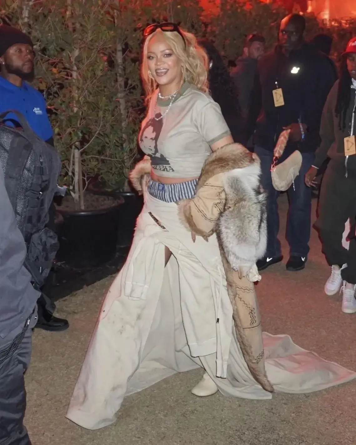 Rihanna in Meryll Rogge's striped boxers bloomers