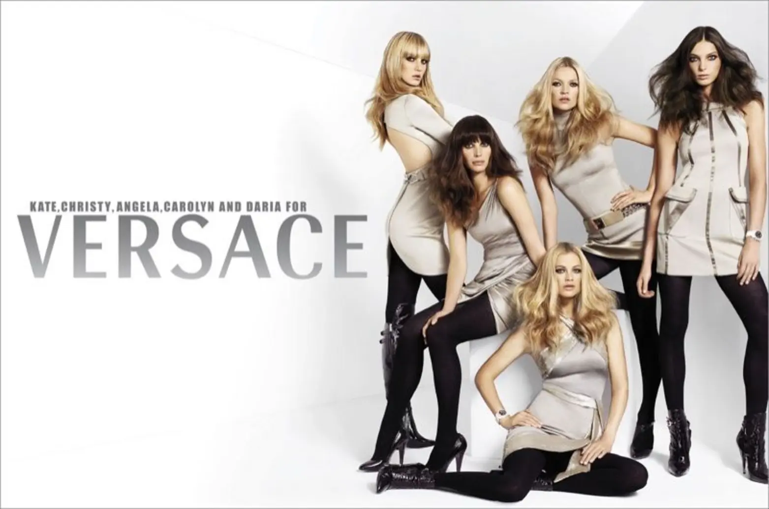 Versace Fall-Winter 2006 Campaign featuring Carolyn Murphy, Christy Turlington, Angela Lindvall, Daria Werbowy, and Kate Moss Versace Fall-Winter 2006 Campaign featuring Carolyn Murphy, Christy Turlington, Angela Lindvall, Daria Werbowy, and Kate Moss