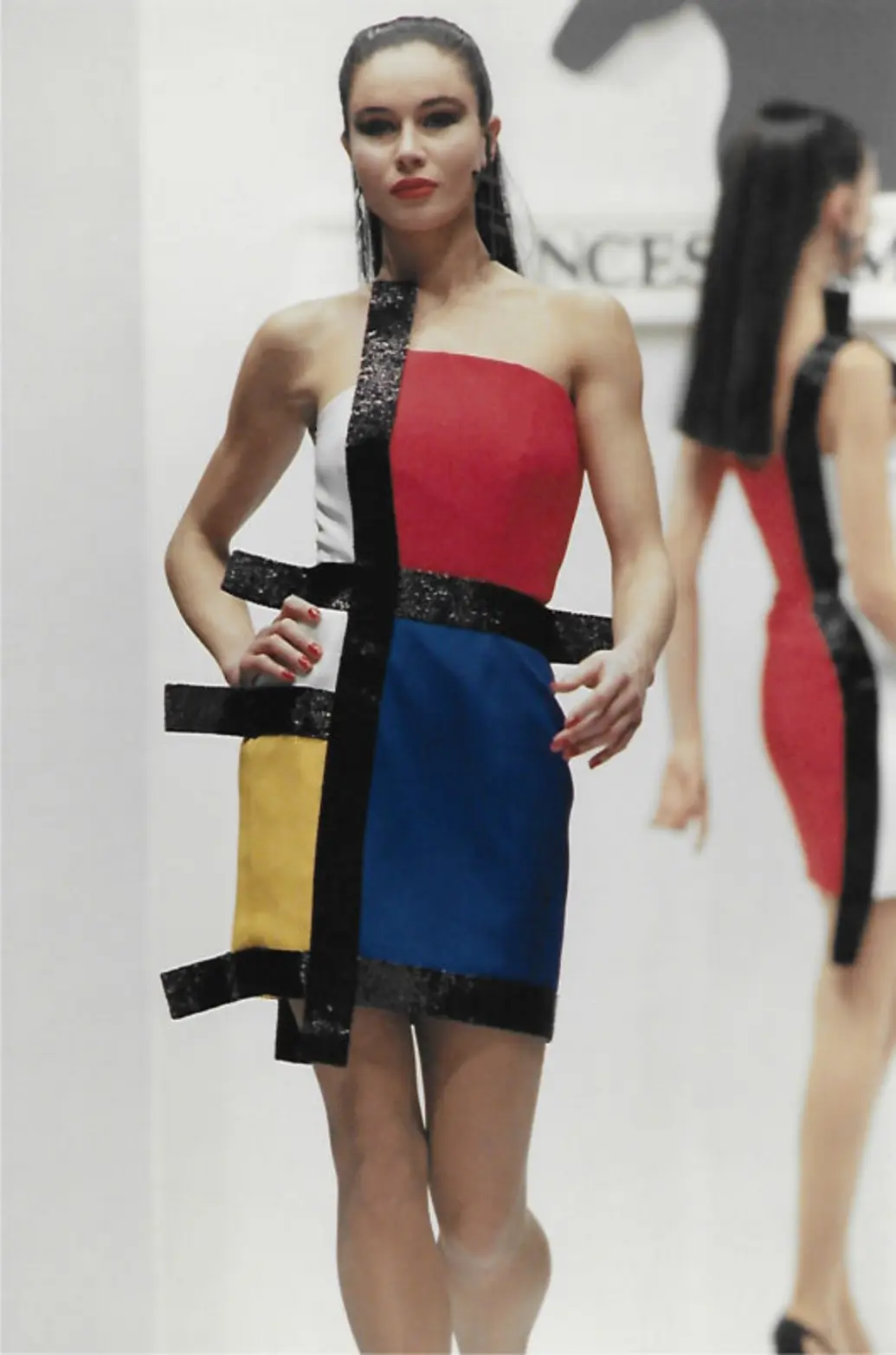 Dress inspired by Mondrian, Spring-Summer 1991 Francesco Maria Bandini collection