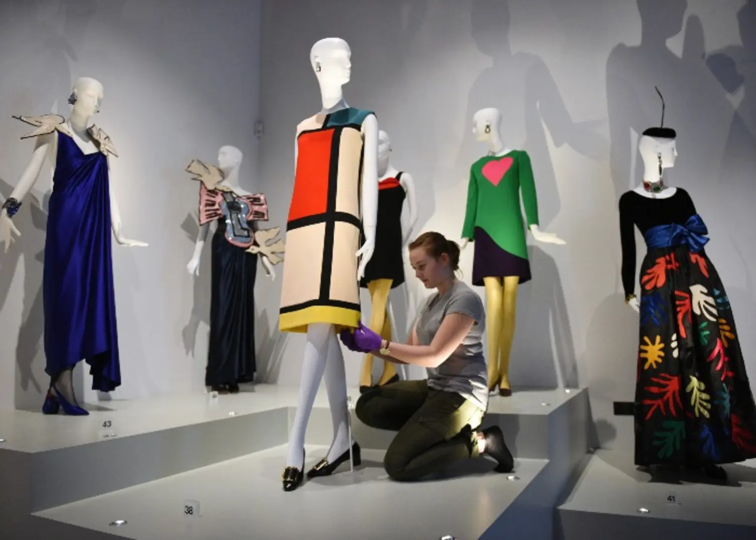 The dress on display at the Bowes Museum in Barnard Castle, England on July 9, 2015