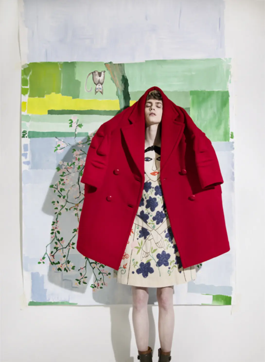 Dirk Van Saene, ‘Heroes’, A/W 2016-2017, jacket in wool with 3D Janjigi mask of the Sogo Bò tribe from Mali