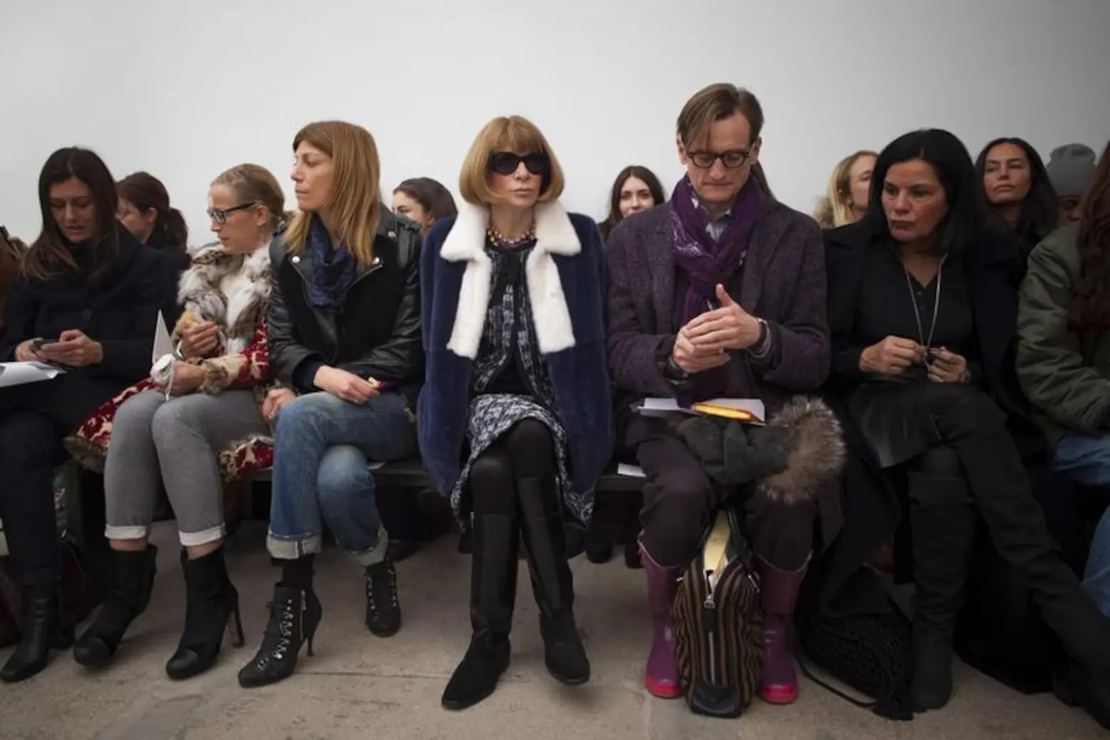 Anna Wintour in the front row of the Derek Lam Autumn/Winter 2013 collection during New York Fashion Week February 10, 2013 Anna Wintour in the front row of the Derek Lam Autumn/Winter 2013 collection during New York Fashion Week February 10, 2013