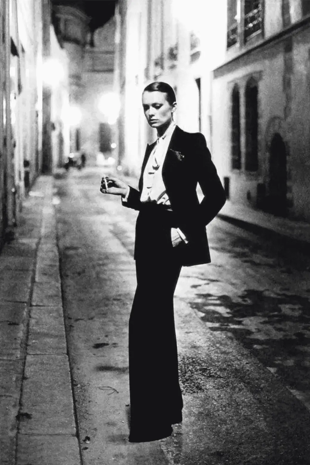 Le Smoking taken by fashion photographer Helmut Newton, Paris, 1975