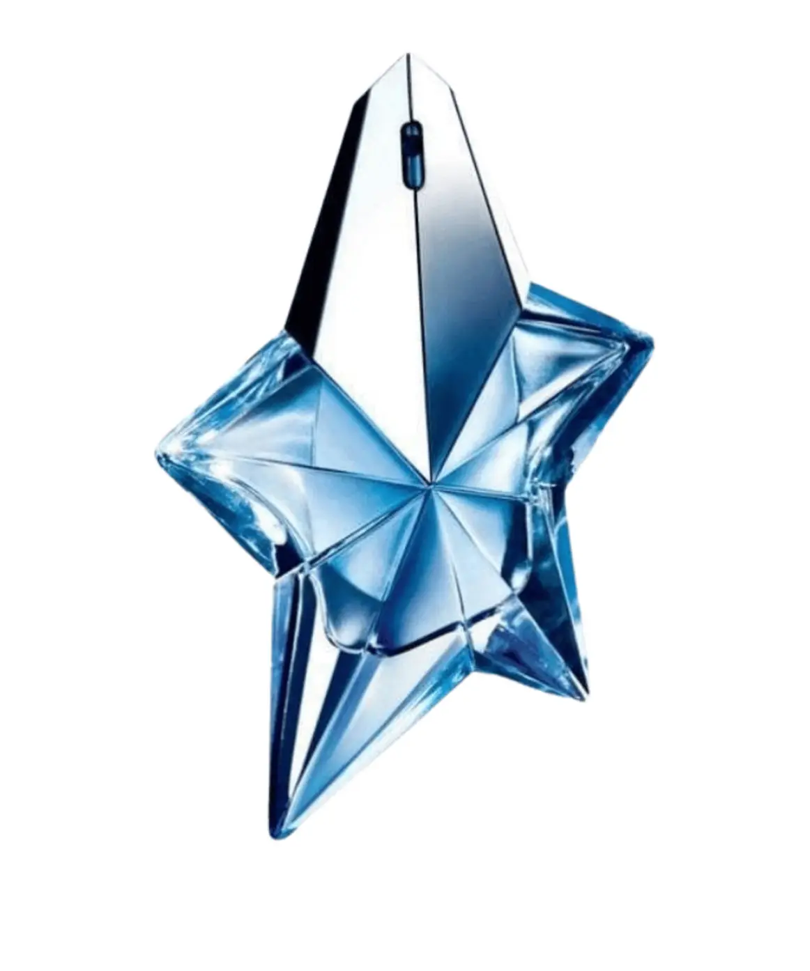 Thierry Mugler Angel (1992), the first modern gourmand fragrance, blending patchouli, praline, red berries, and vanilla, inspired by Mugler’s childhood love of cotton candy