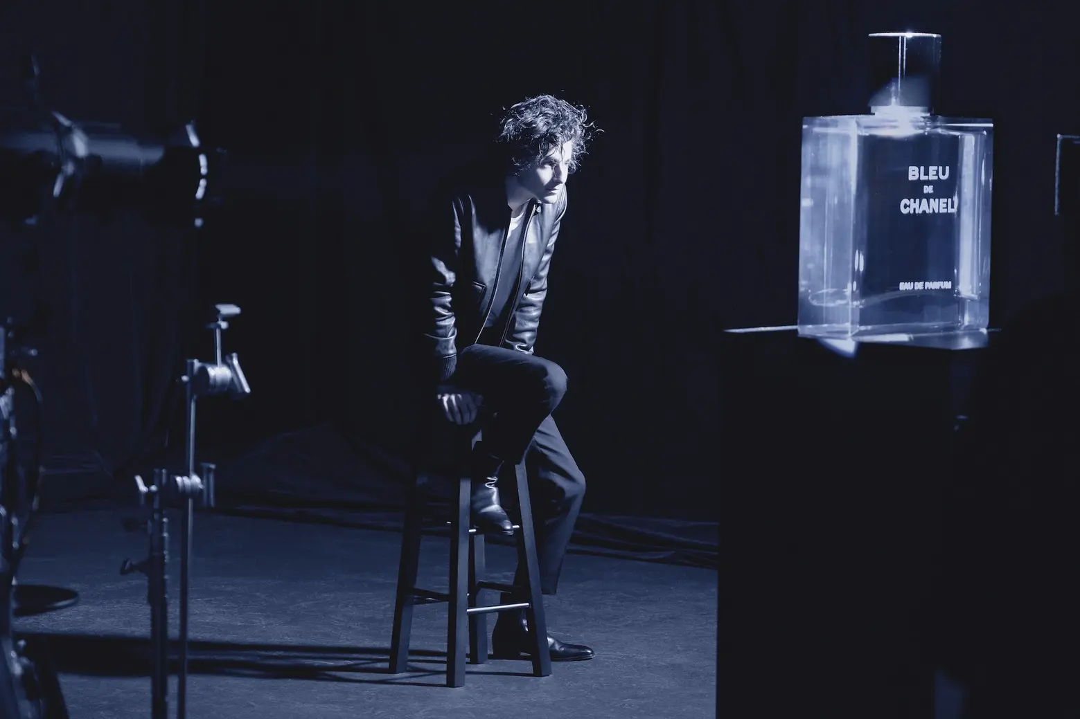 Behind the scene of the Bleu de Chanel campaign with Timothée Chalamet