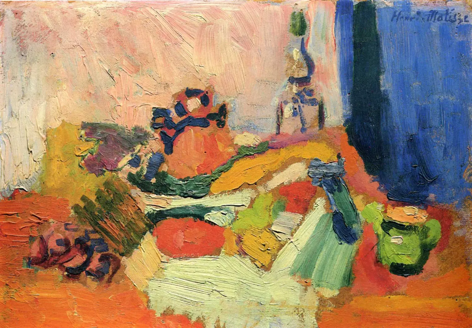 'Still Life', oil on cardboard on wood