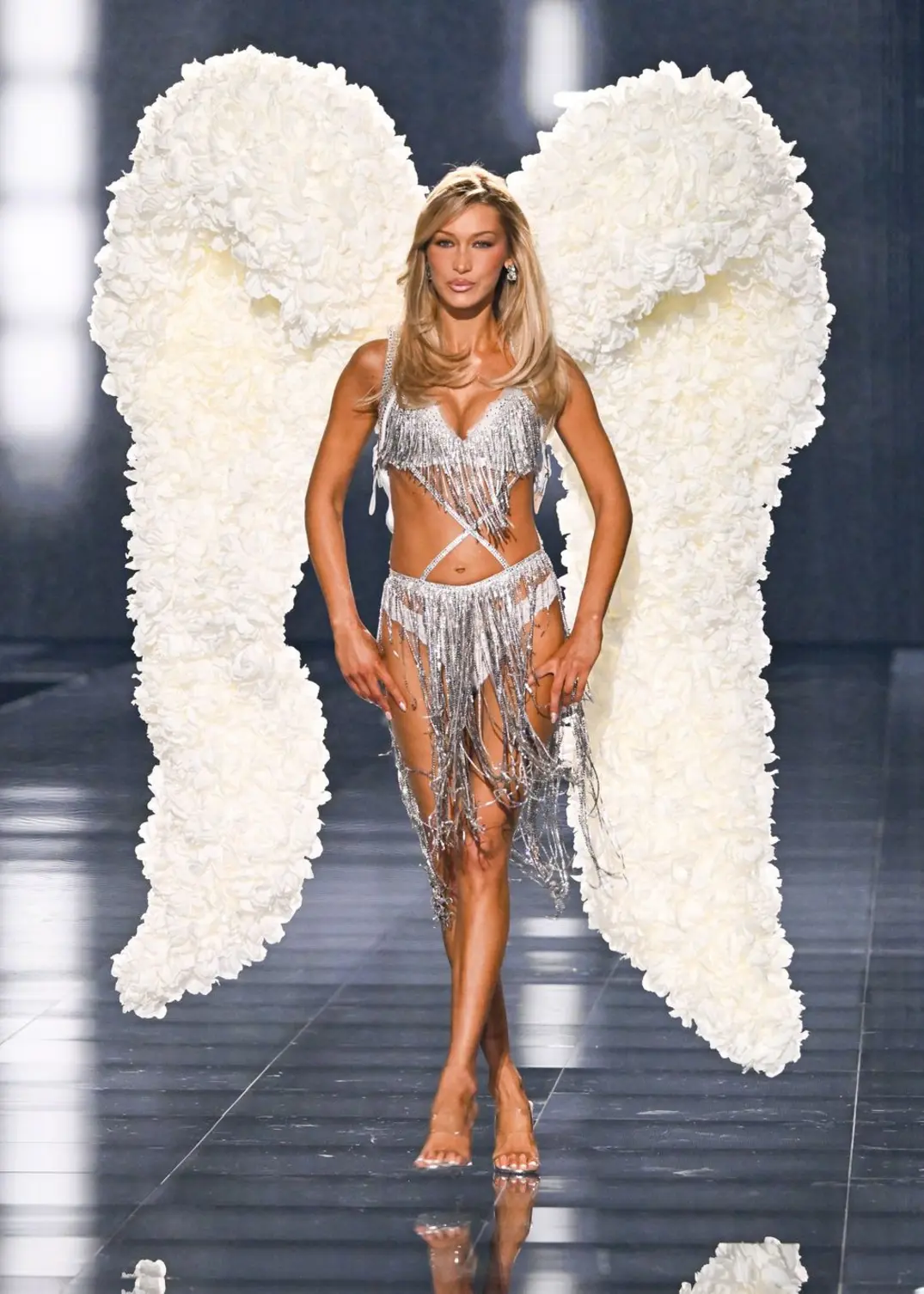 Bella Hadid walks the runway for Victoria’s Secret Fashion Show 2025 on October 15, 2025 in New York City.