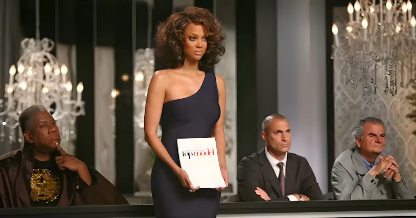 ANTM Judges at Elimination Panel: Andre Leon Talley, Tyra Banks, Nigel Barker, and Patrick Demarchelier