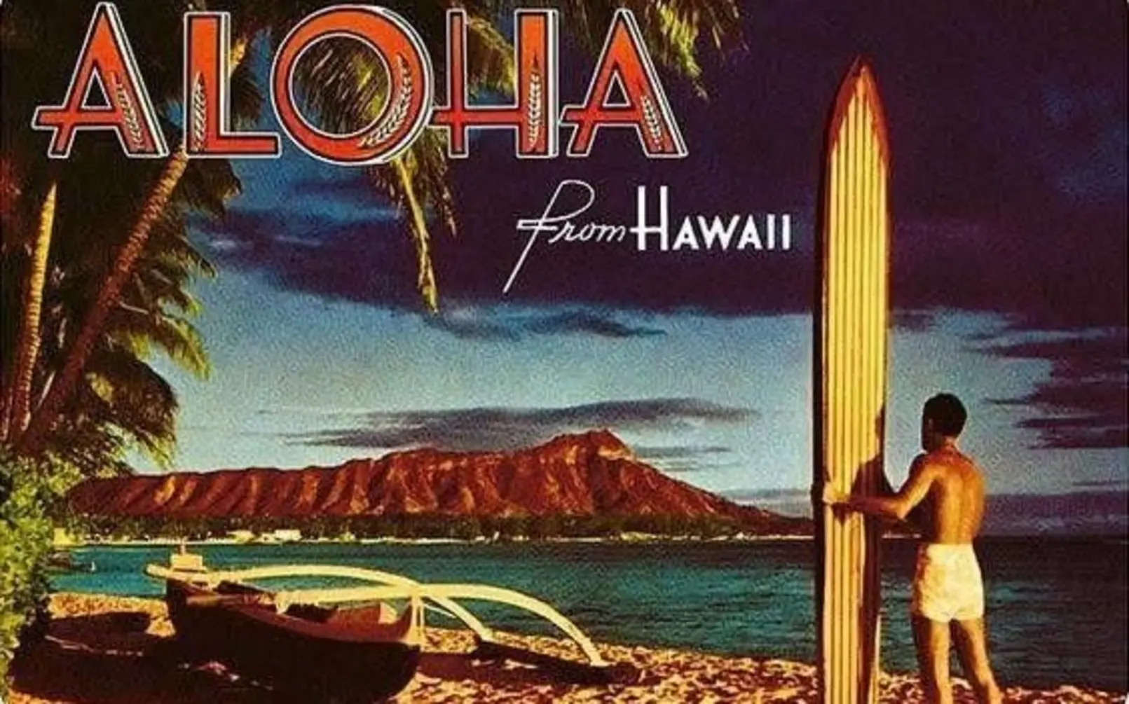 Hawaiian postcard from 1937 Hawaiian postcard from 1937