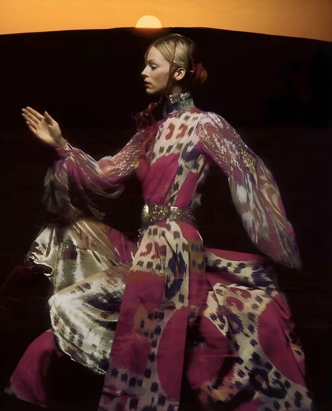 Ann Schaufuss in Thea Porter for Vogue UK, December 1970