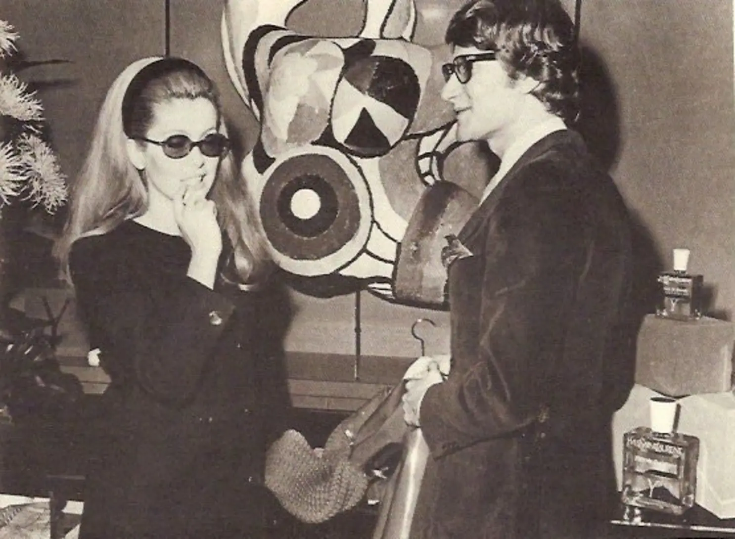 Yves Saint Laurent and Catherine Deneuve at Rive Gauche, 1966 Yves Saint Laurent and Catherine Deneuve at Rive Gauche, 1966