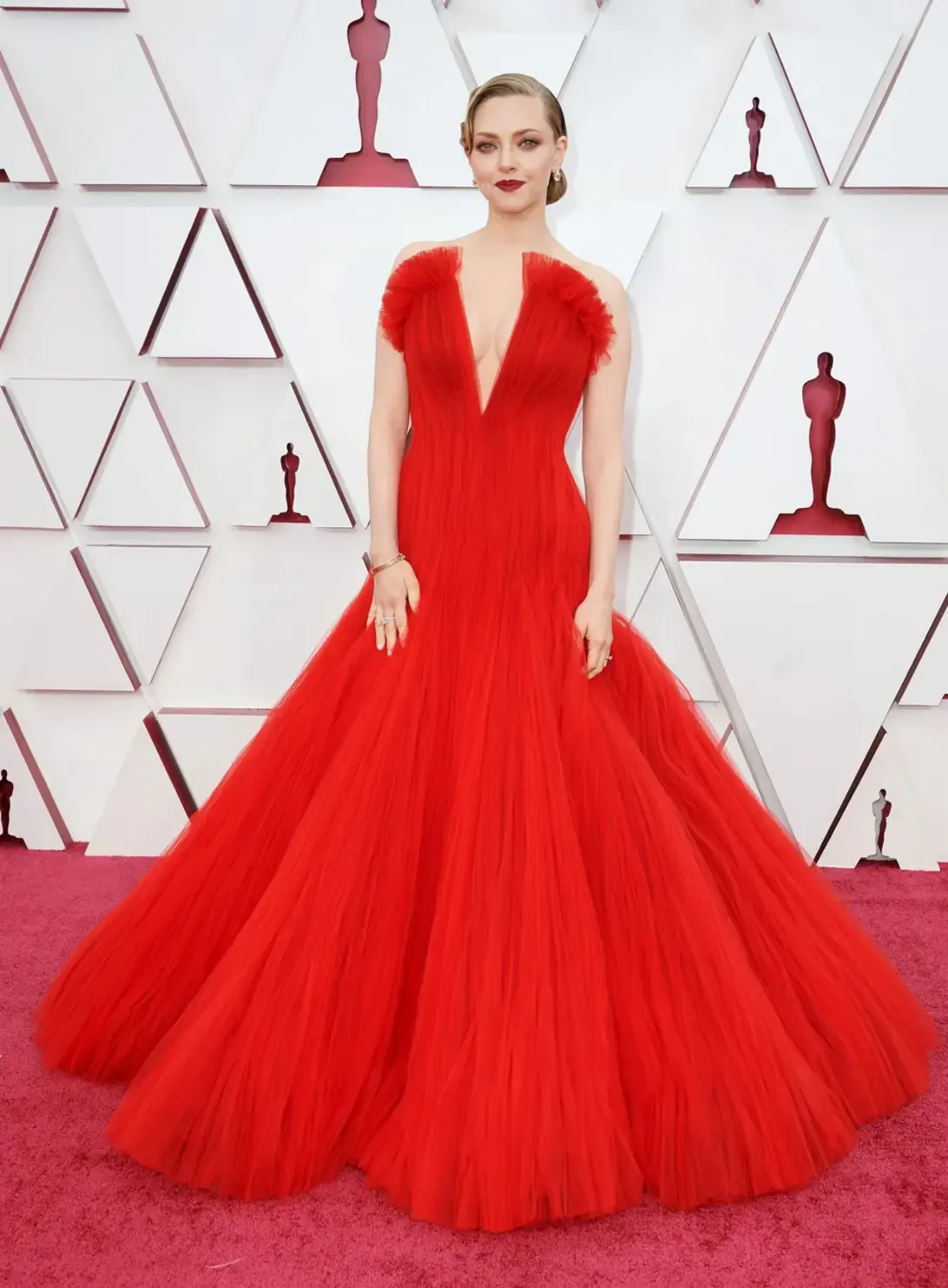 Amanda Seyfried attending the 2021 Academy Awards