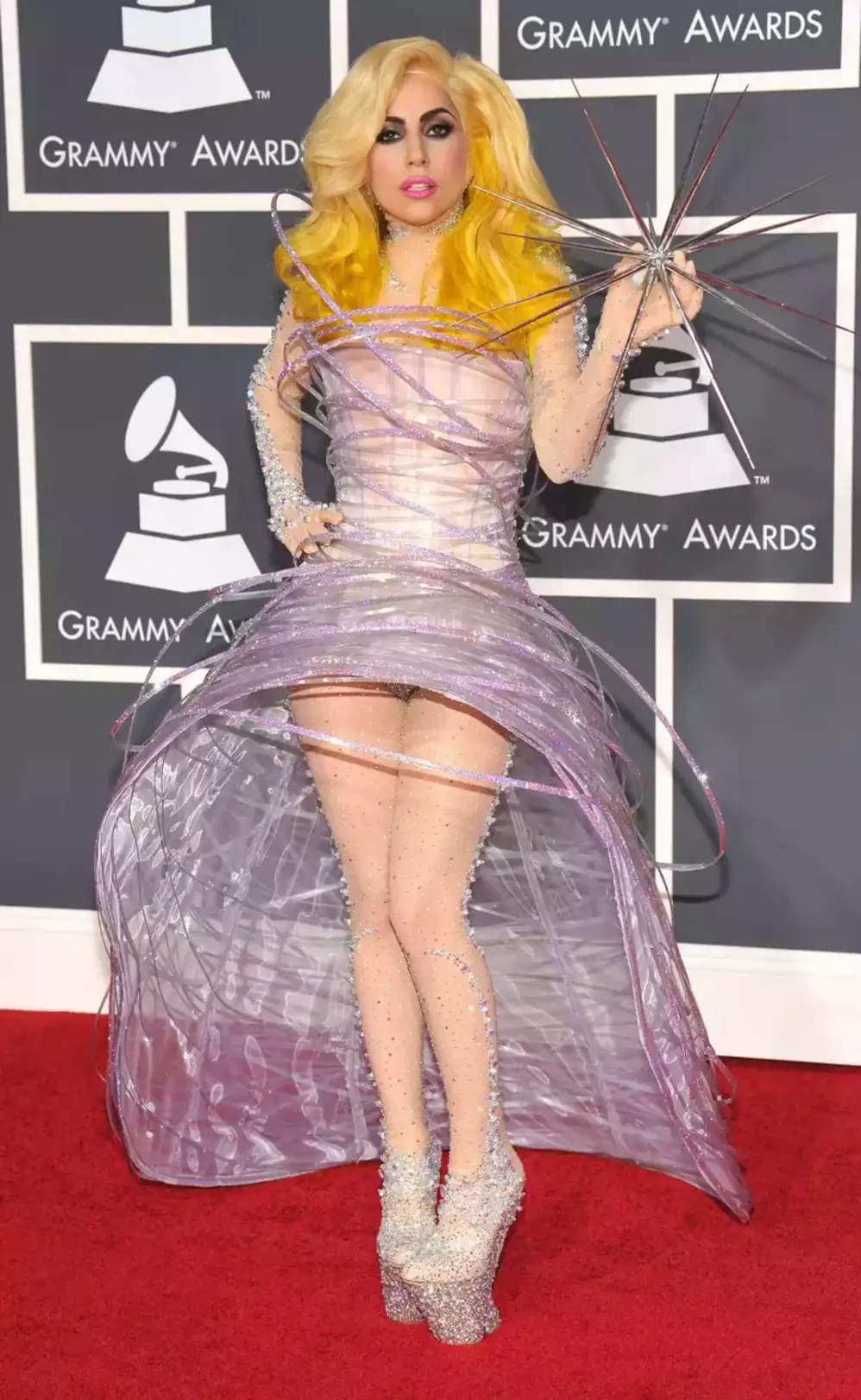 Lady Gaga attending the 2010 Grammy Awards