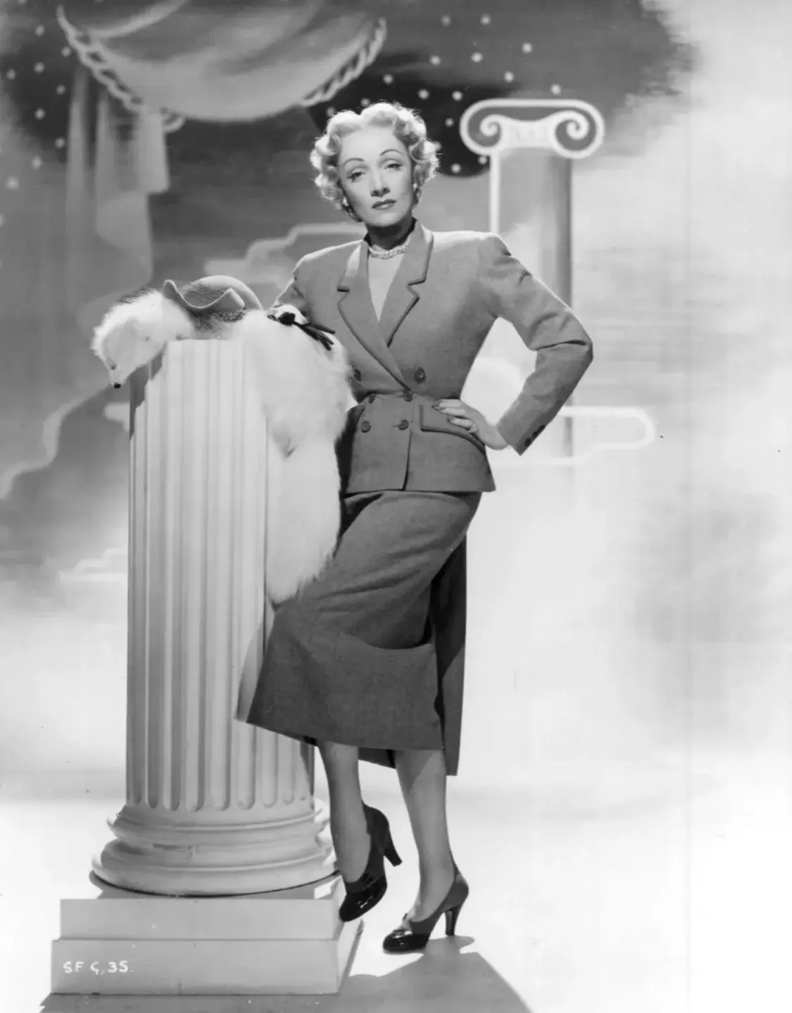 The Dior Bar jacket was worn by Marlene Dietrich in the 1950 movie Stage Fright