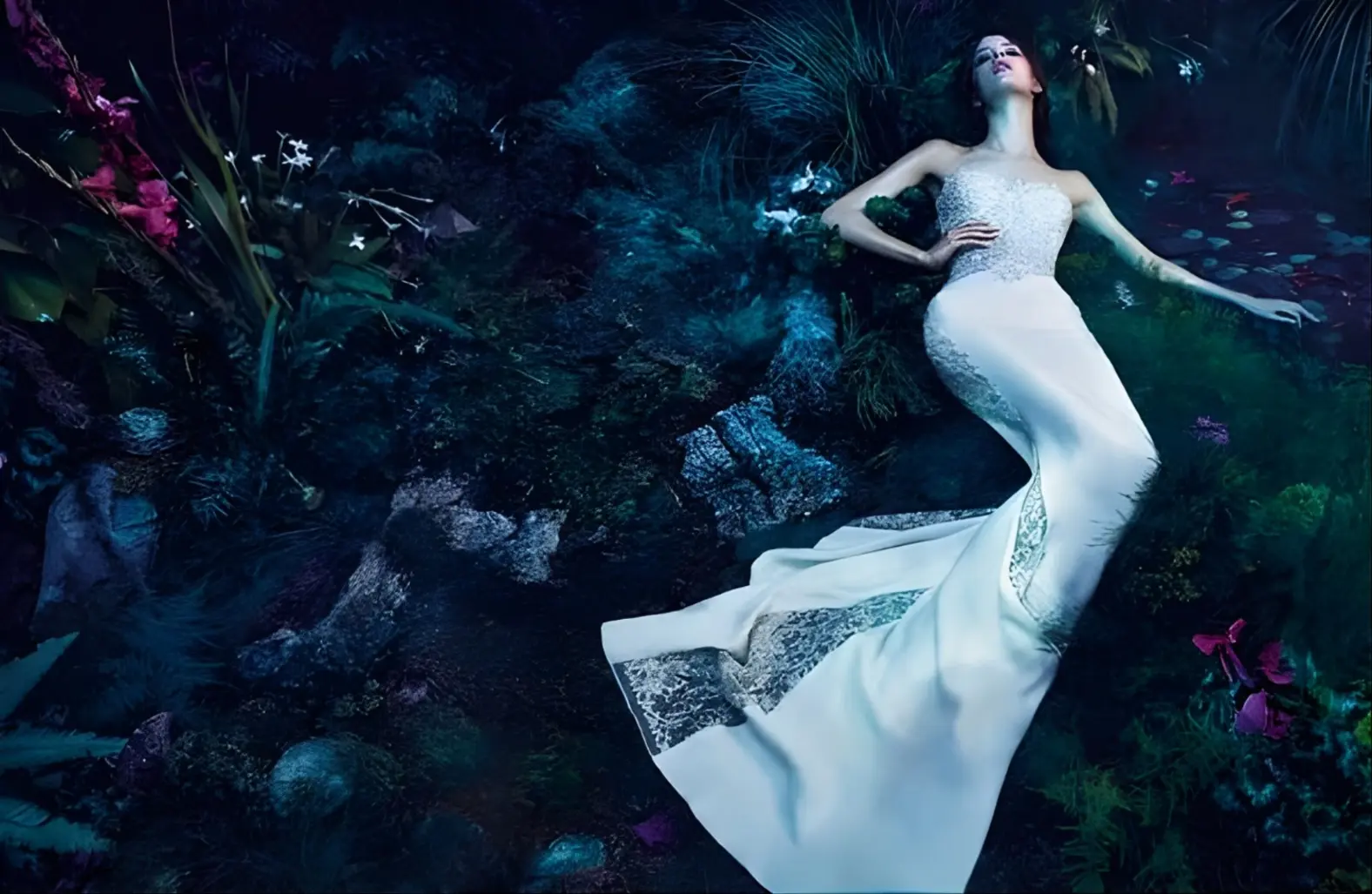 Reem Acra 2015 Bridal Campaign featuring Isabelle Nicolay