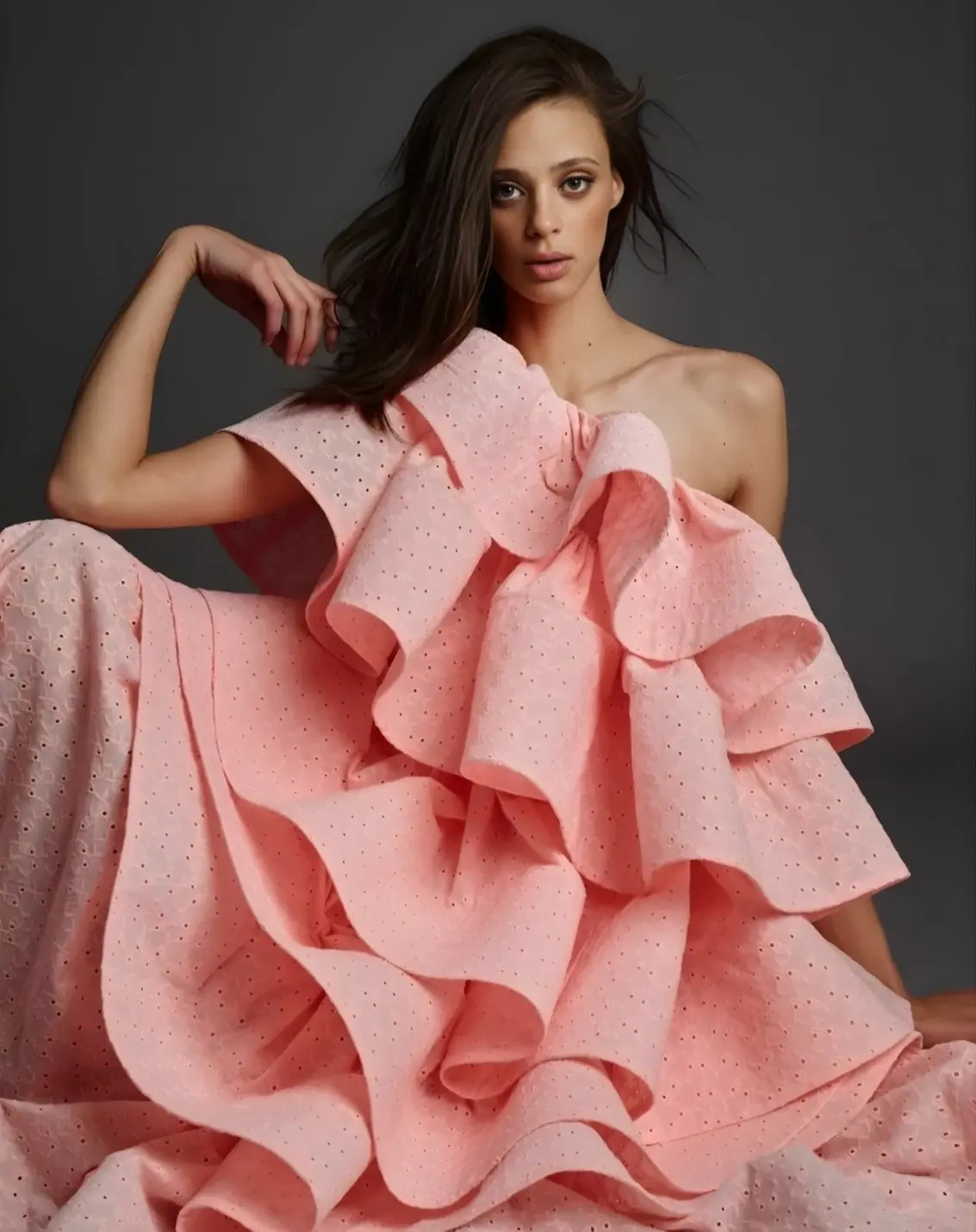 Tiered Silhouette: Layers Linger, So Tender Breath Hovers