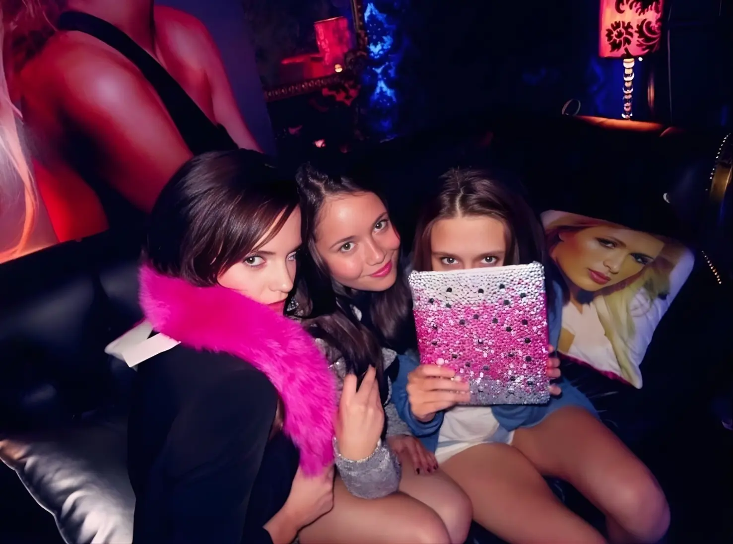 The Bling Ring cast in Paris Hilton's Party room The Bling Ring cast in Paris Hilton's Party room