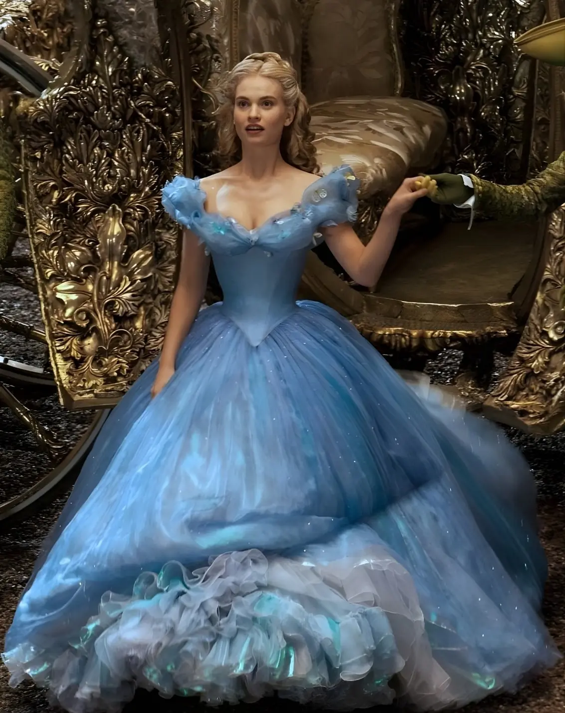 Lily James’ Cinderella Gown Set a Guinness Record