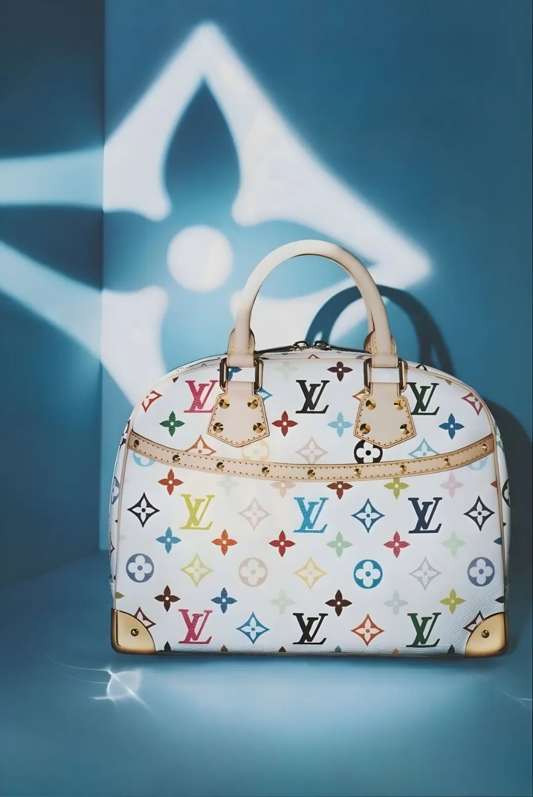 Louis Vuitton Monogram collaboration with Takashi Murakami reimagining the iconic LV motif