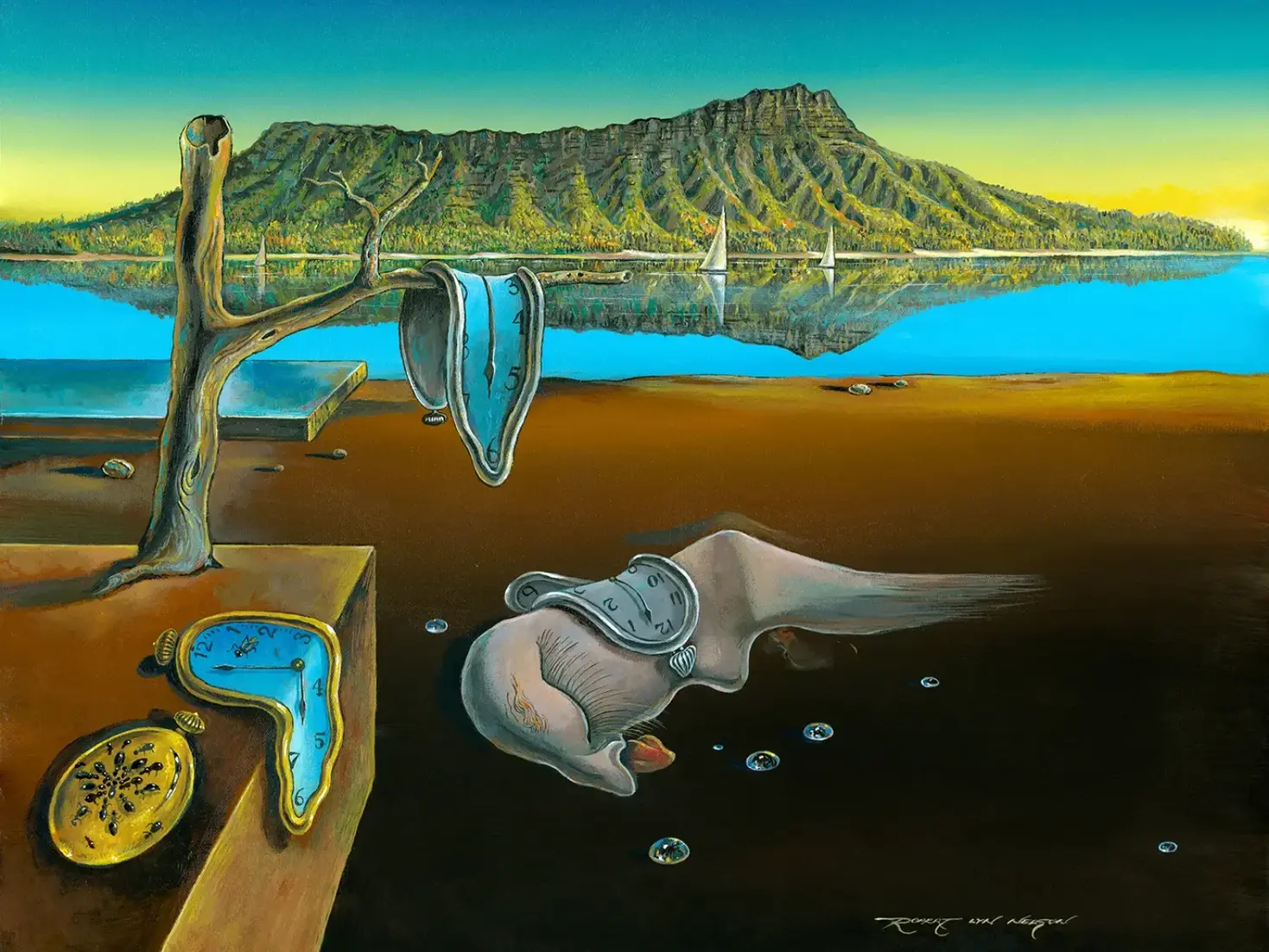 The Persistence of Memory, famous Surrealism painting by Salvador Dalí