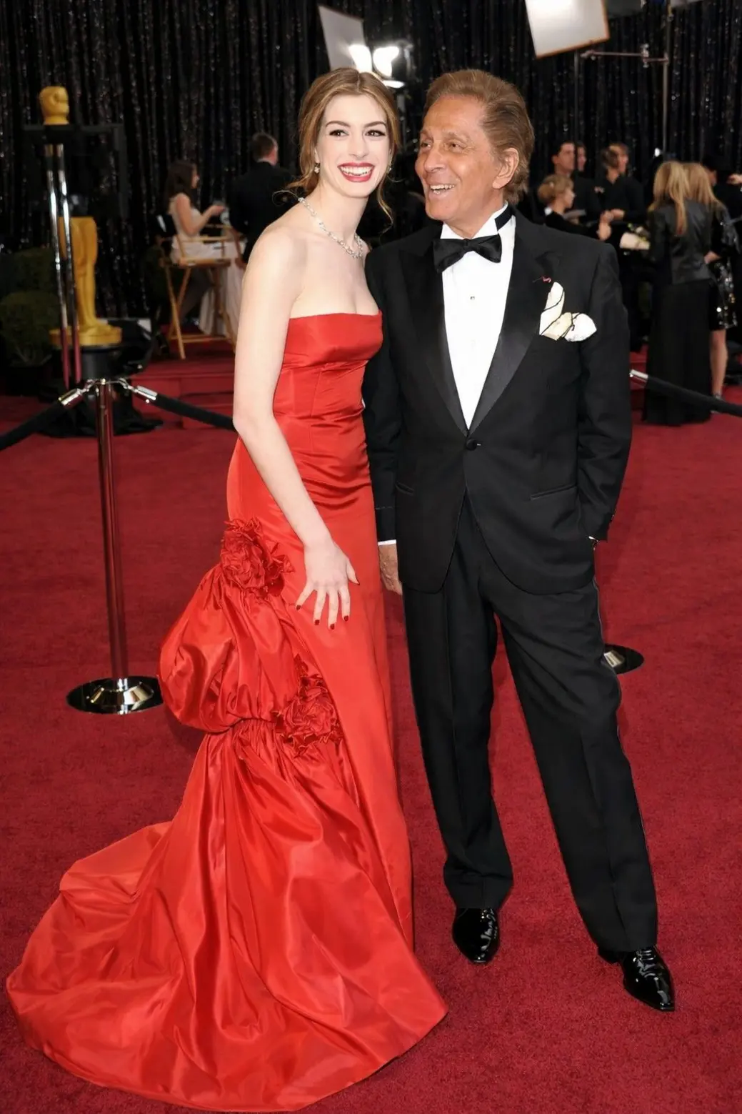 Valentino Garavani and Anne Hathaway