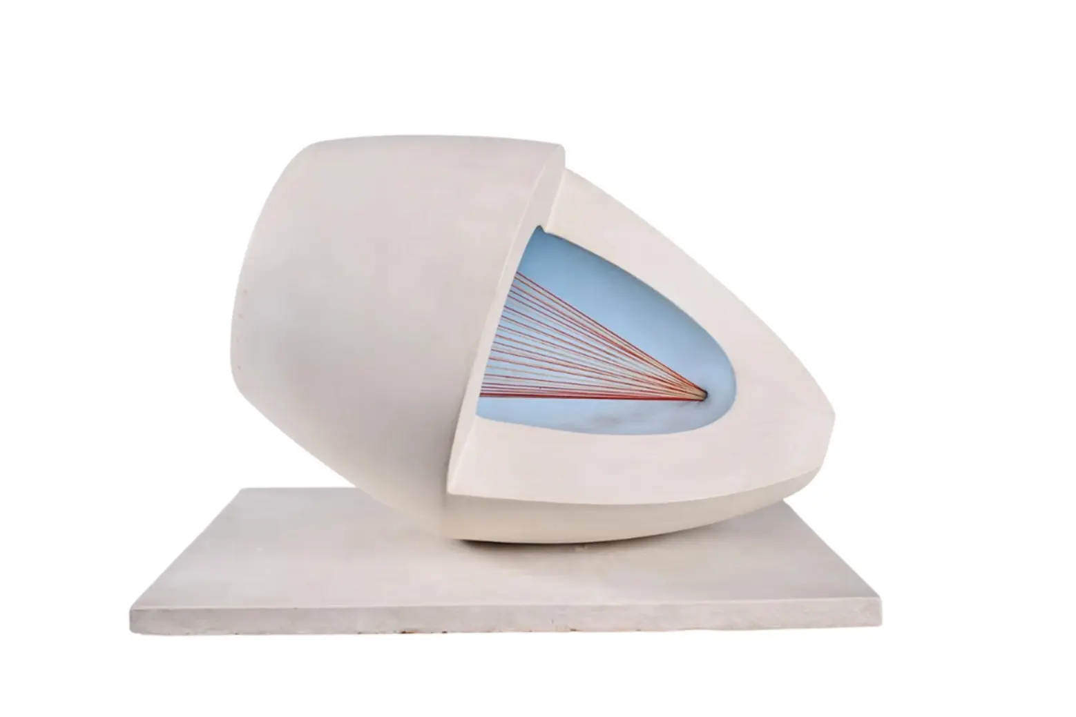 Sculpture with Colour (Oval Form) Pale Blue and Red (1943) Barbara Hepworth 3