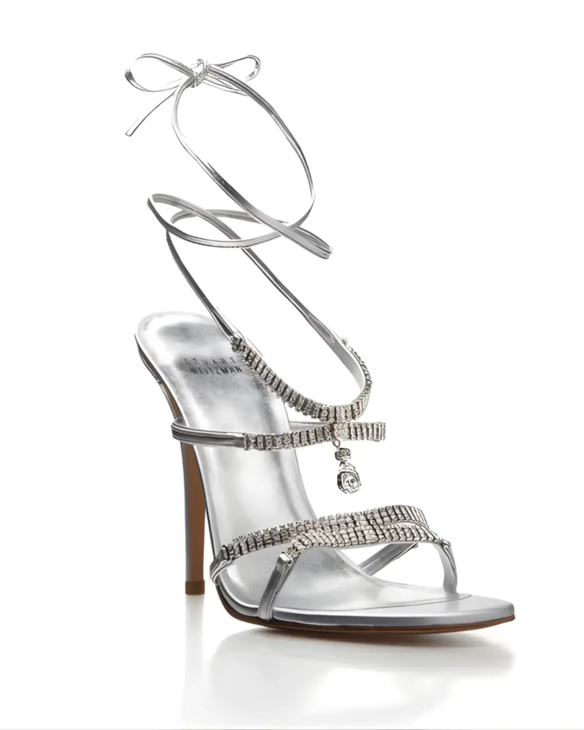 $1 Million Platinum Guild heels from Stuart Weitzman's Million-dollar Shoes, set with pear-shaped diamonds.