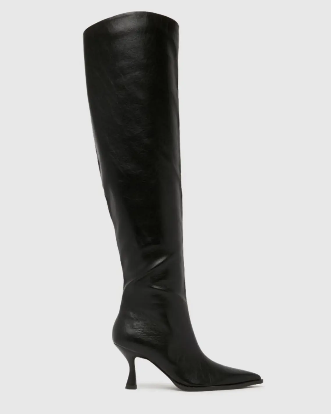 The iconic over-the-knee boot by Stuart Weitzman, echoing the legacy of the brand’s million-dollar shoes.