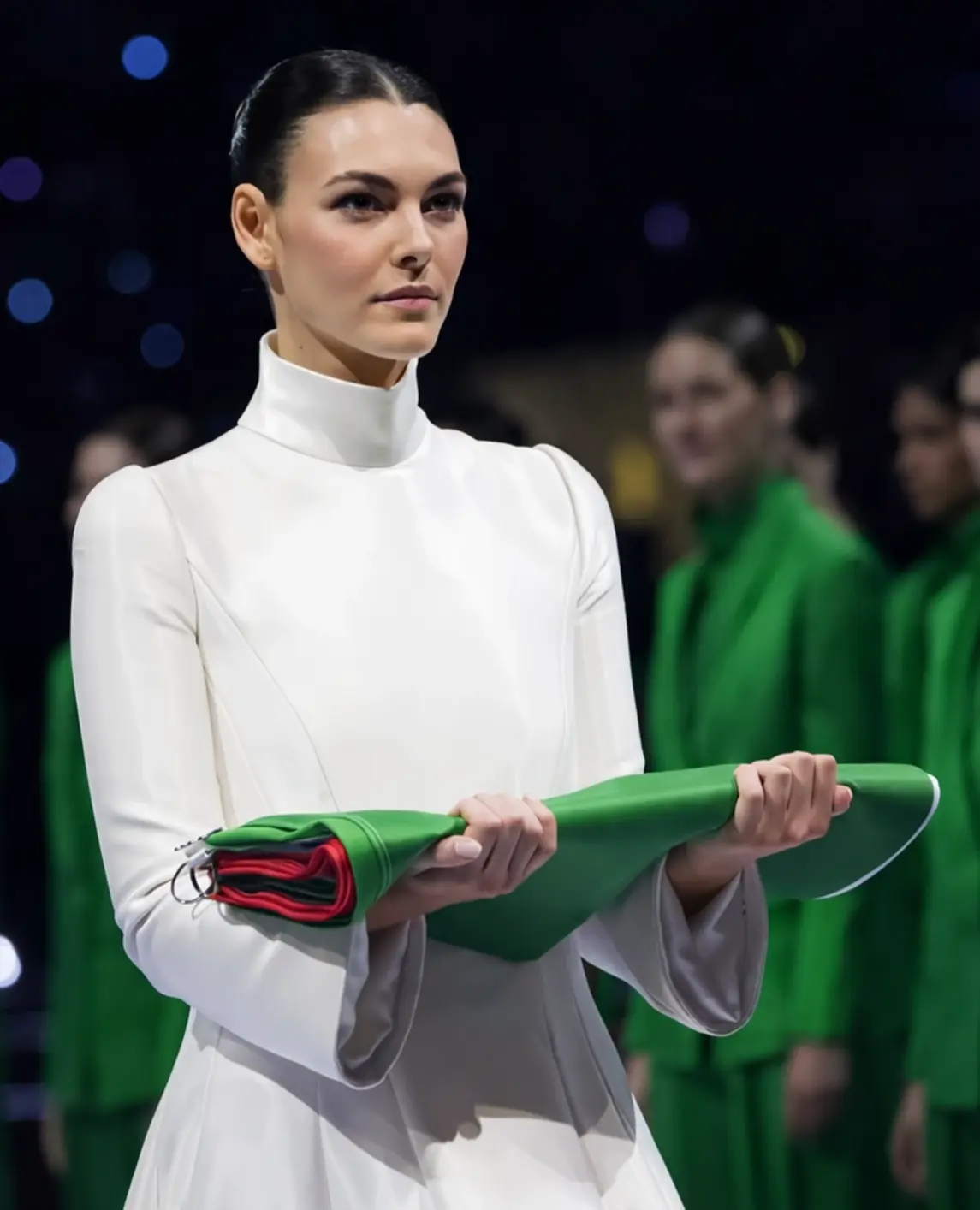 Vittoria Ceretti’s Armani Privé Leads the Olympics Opening