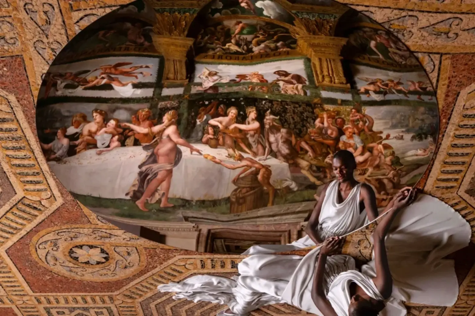 Sheila Atim on the set of Issac Julien, All That Changes You. Metamorphosis (2025) at Palazzo Te Isaac Julien All That Changes You. Metamorphosis 3