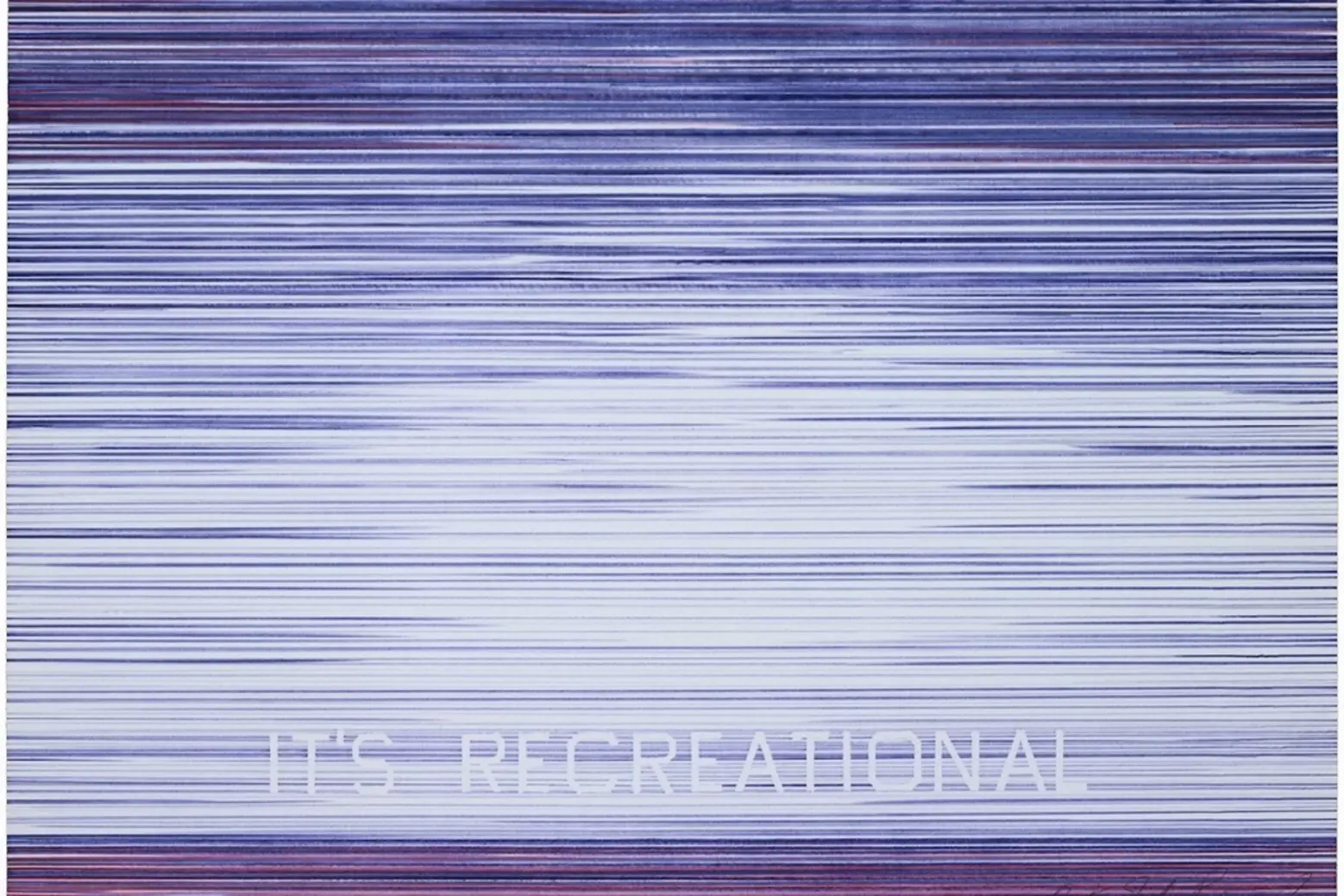 Ed Ruscha, It’s Recreational, (World Series), 1982. Three-colour lithograph, 63.5 x 86.4 cm, edition of 40 Frieze Los Angeles 2026