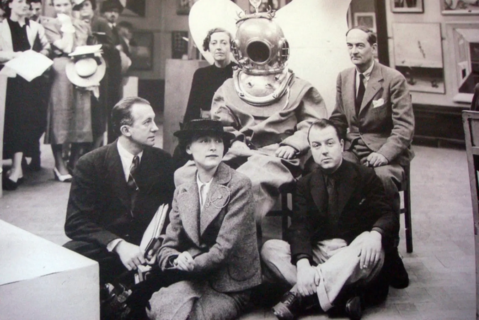 Dali in a diving suit, London International Surrealist Exhibition, 1936 Surrealism