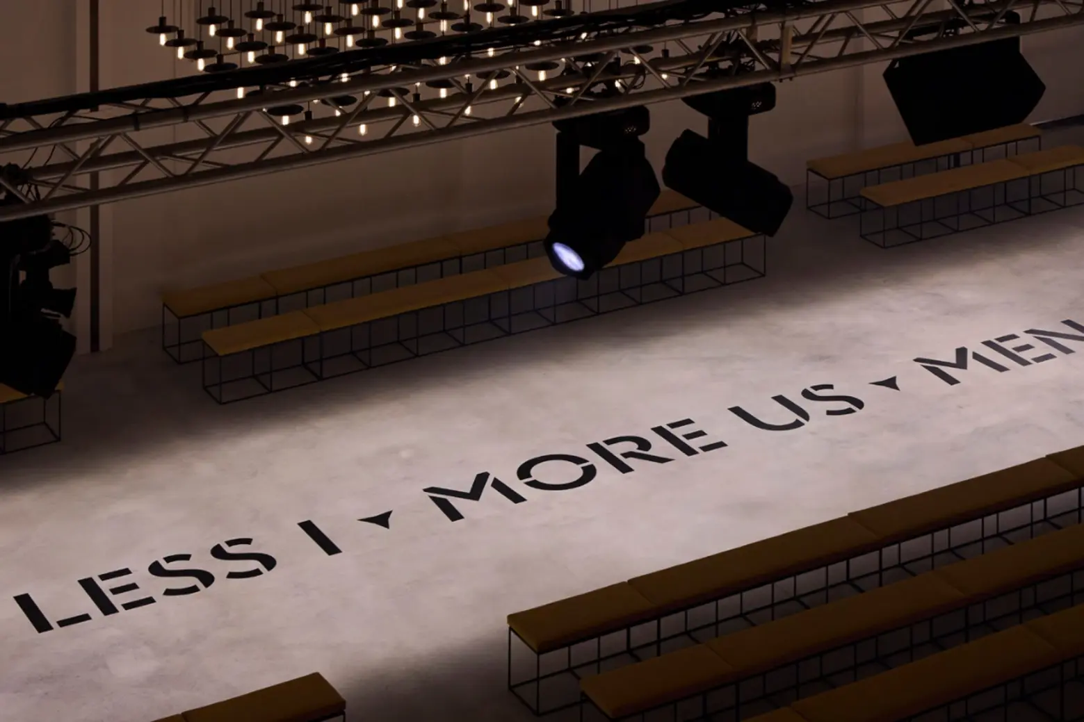 The Set Inspired by an exibition of pieces by Karl Lagerfeld for Fendi at Galleria Nazionale d'Arte Moderna in Rome, 1985 The Set Inspired by an exibition of pieces by Karl Lagerfeld for Fendi at Galleria Nazionale d'Arte Moderna in Rome, 1985