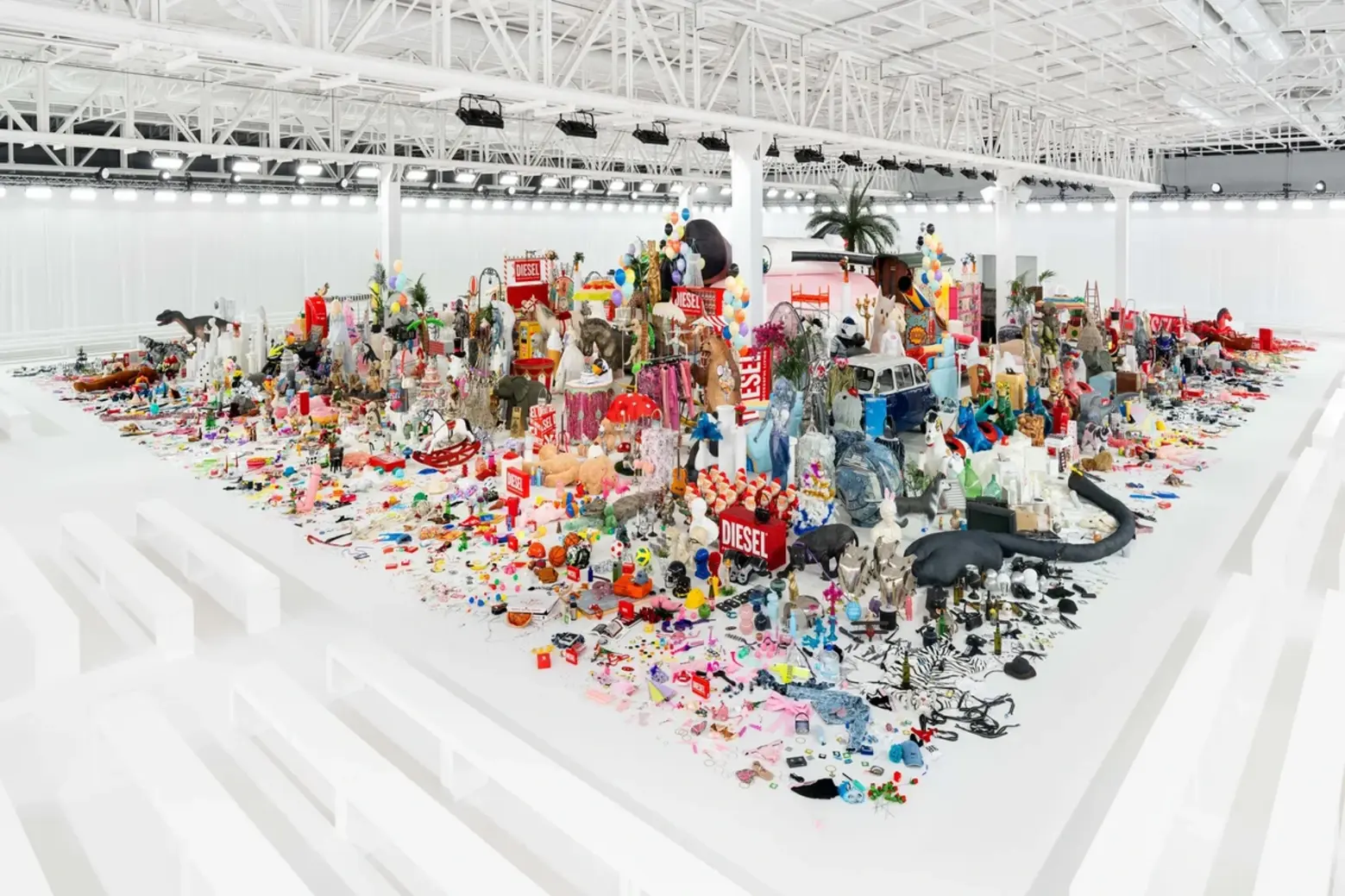 Milan Fashion Week Fall/Winter 2026 Diesel Memorabilia. Diesel's Fall/Winter 2026 Runway Show