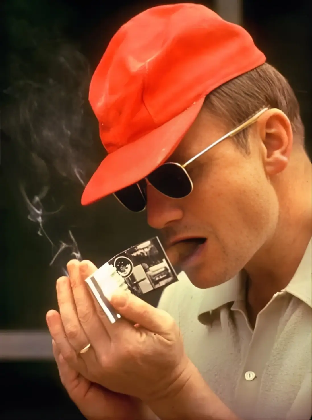 Neil Armstrong wearing the American Optical Original Pilot sunglasses in March 1969, months before his moon landing