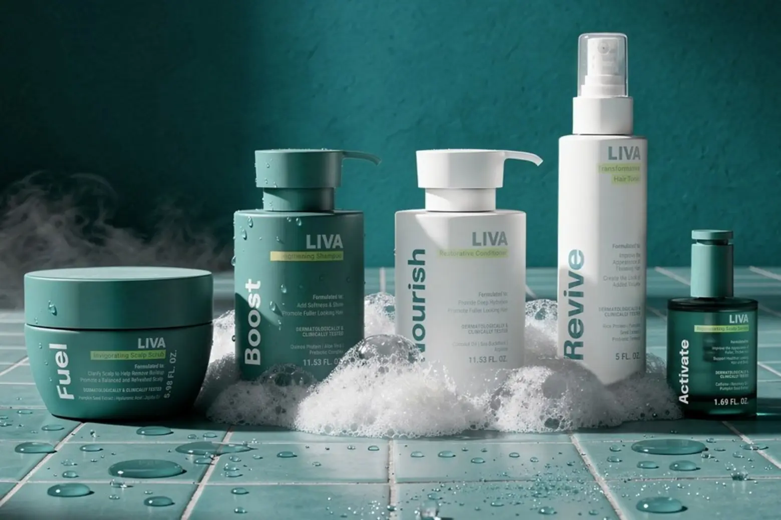 Liva hair and scalp care lineup
