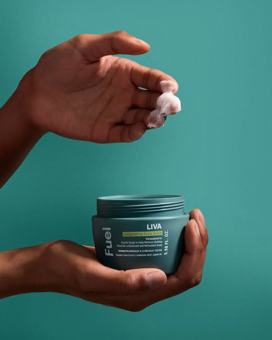 Liva Fuel scalp scrub jar