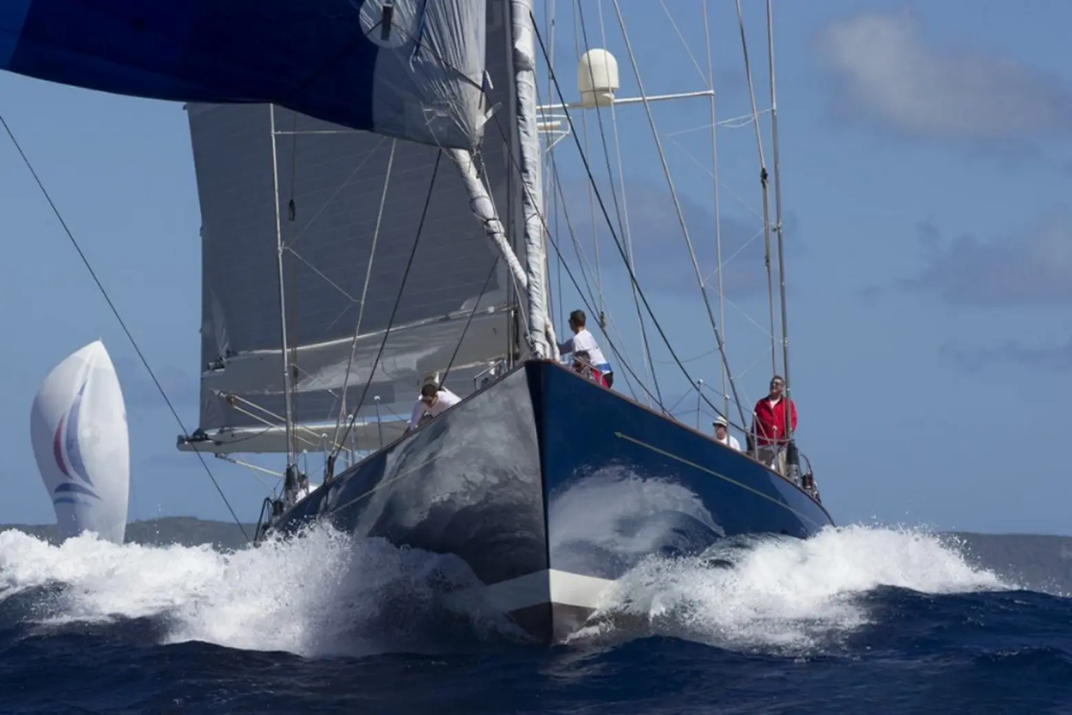 The German Frers 140ft (42m) ketch Rebecca is captained by Seumas Meharg with Mike Toppa as tactician had its eighth regatta Superyacht Challenge Antigua yacht The German Frers 140ft (42m) ketch Rebecca is captained by Seumas Meharg with Mike Toppa as tactician had its eighth regatta