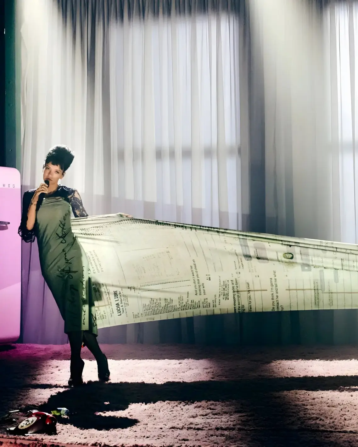 Lily Allen and the Art of the Receipt Dress