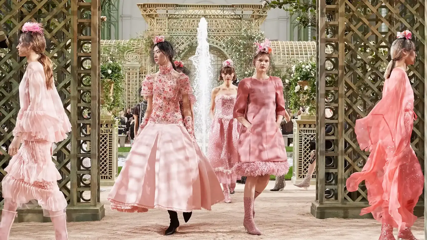 The Spring/Summer 2018 Haute Couture collection by Chanel, designed by Karl Lagerfeld