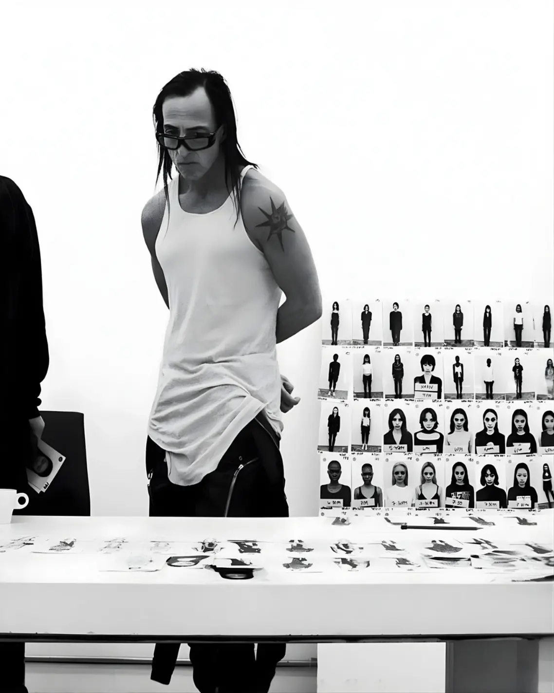 Rick Owens in his Studio during a 2012 Casting Session