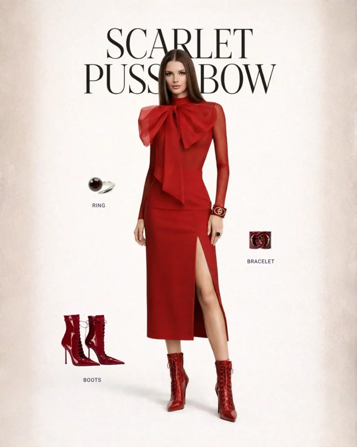 Scarlet Puss-Bow