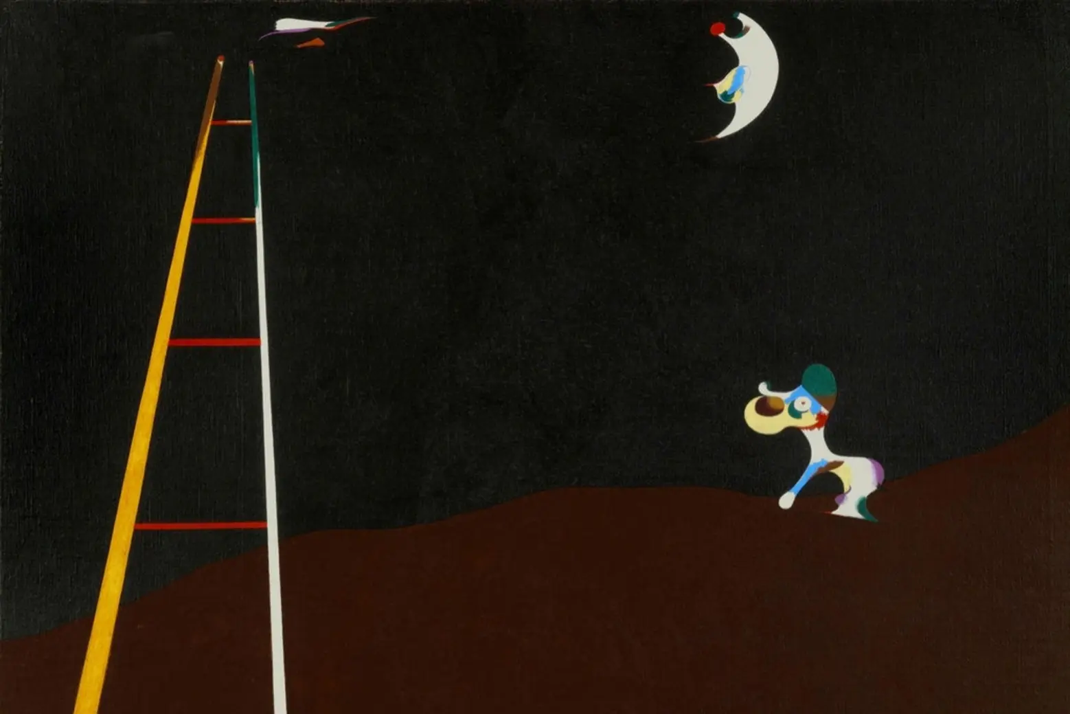 Joan Miró Surrealism Dog Barking at the Moon (1926)