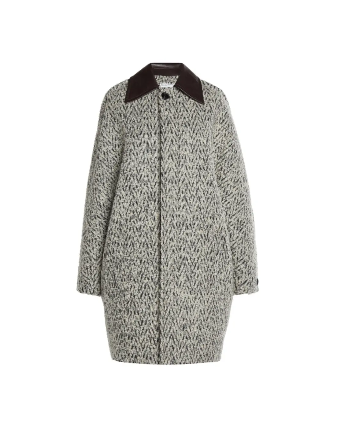 Vintage Bottega Veneta Chevron Boucle Wool Coat
