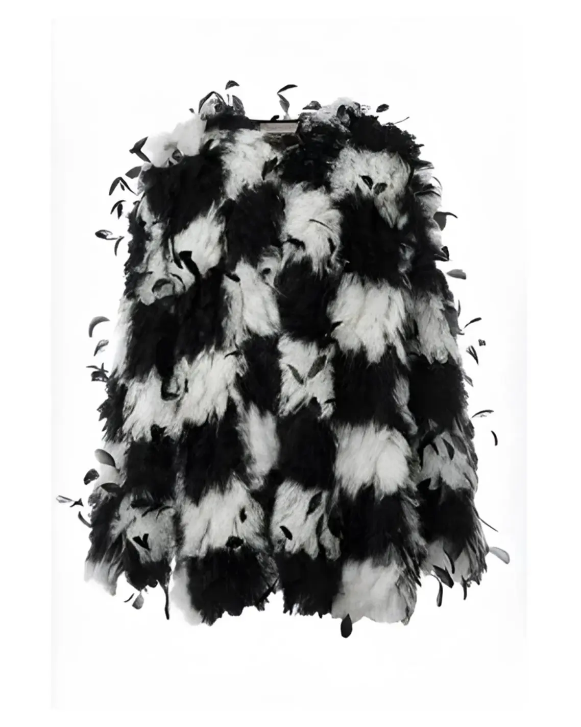 Lethal Luxe Valentino Monochrome Feather Checked Coat