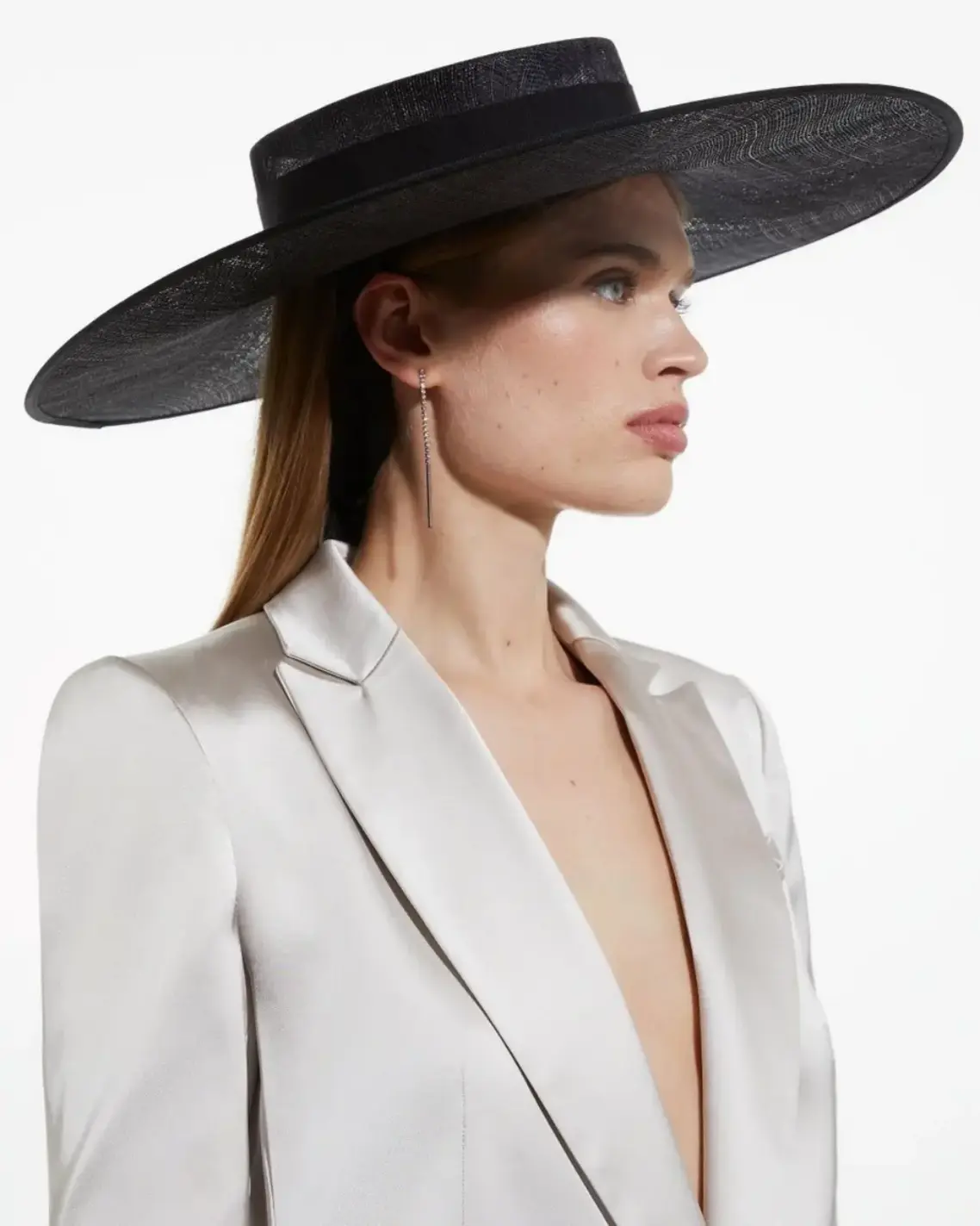 Karen Millen Grosgrain Boater Hat hat trends Karen Millen Grosgrain Boater Hat a