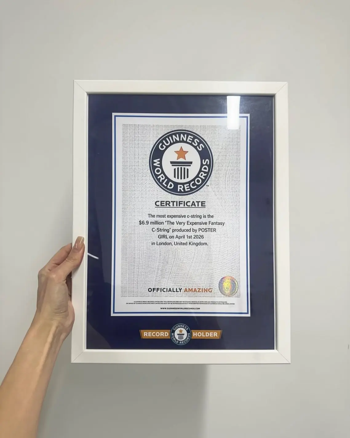 Poster Girl C-String Breaks a Guinness Record