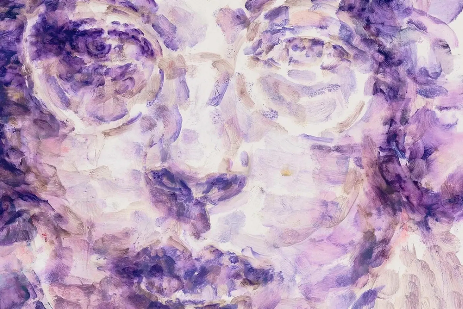 A close-up portion of "Elio, Oliver (Call me by Your Name)" by Elizabeth Peyton art galleries to see in New York A close-up portion of "Elio, Oliver (Call me by Your Name)" by Elizabeth Peyton