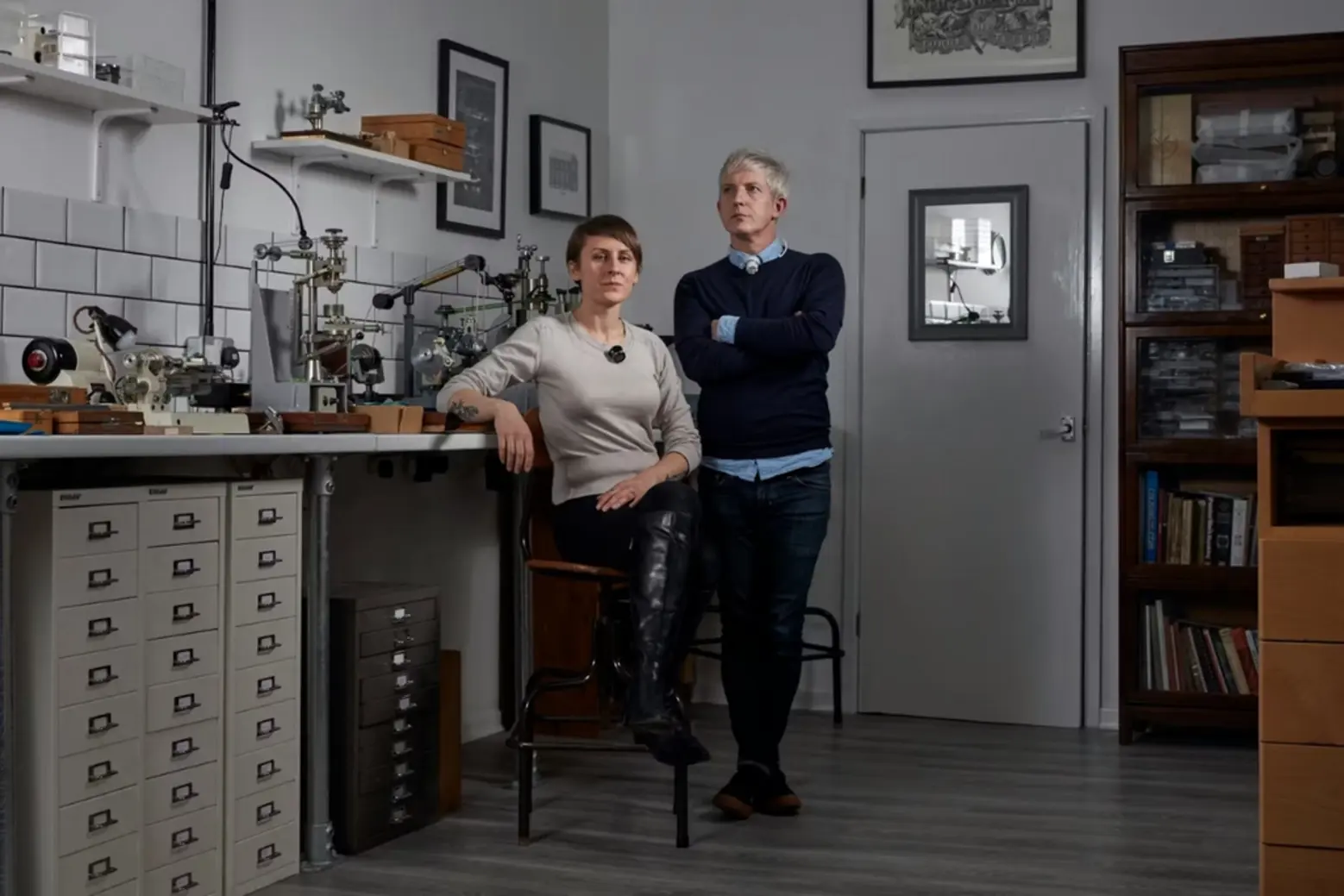 Rebecca Struthers independant master Rebecca, along with her husband Craig in their Struthers Watchmakers workshop