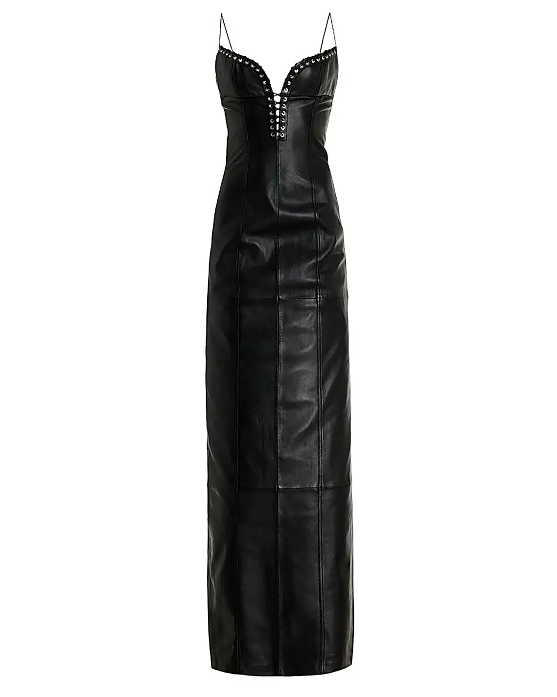 Ludovic de Saint Sernin Lace-up Leather Bustier Dress Vamp Oracle